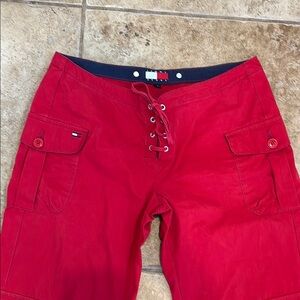 Vintage Tommy Hilfiger Vibrant Red Lace-Up pants